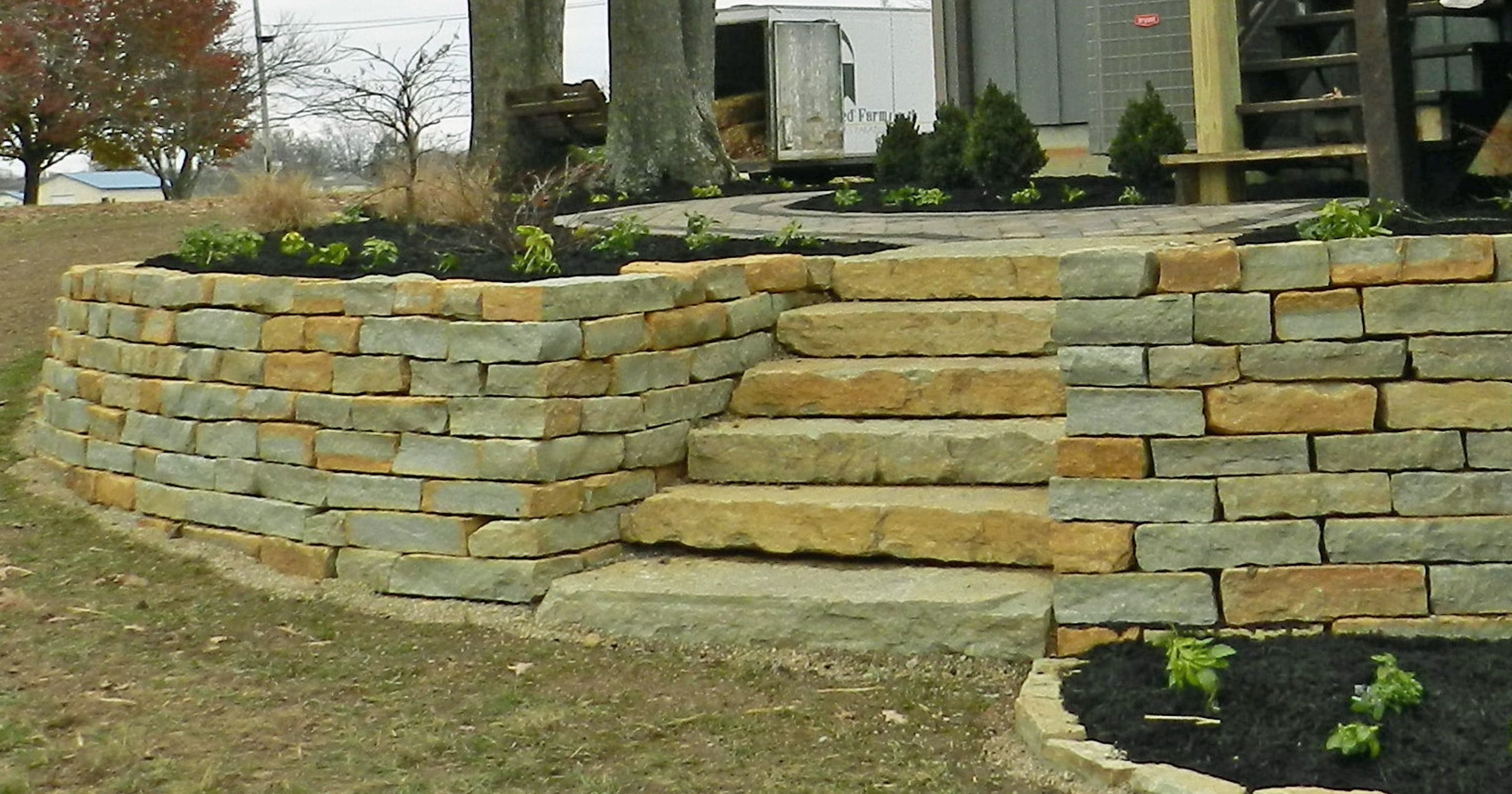 Retaining walls solve many landscaping problems