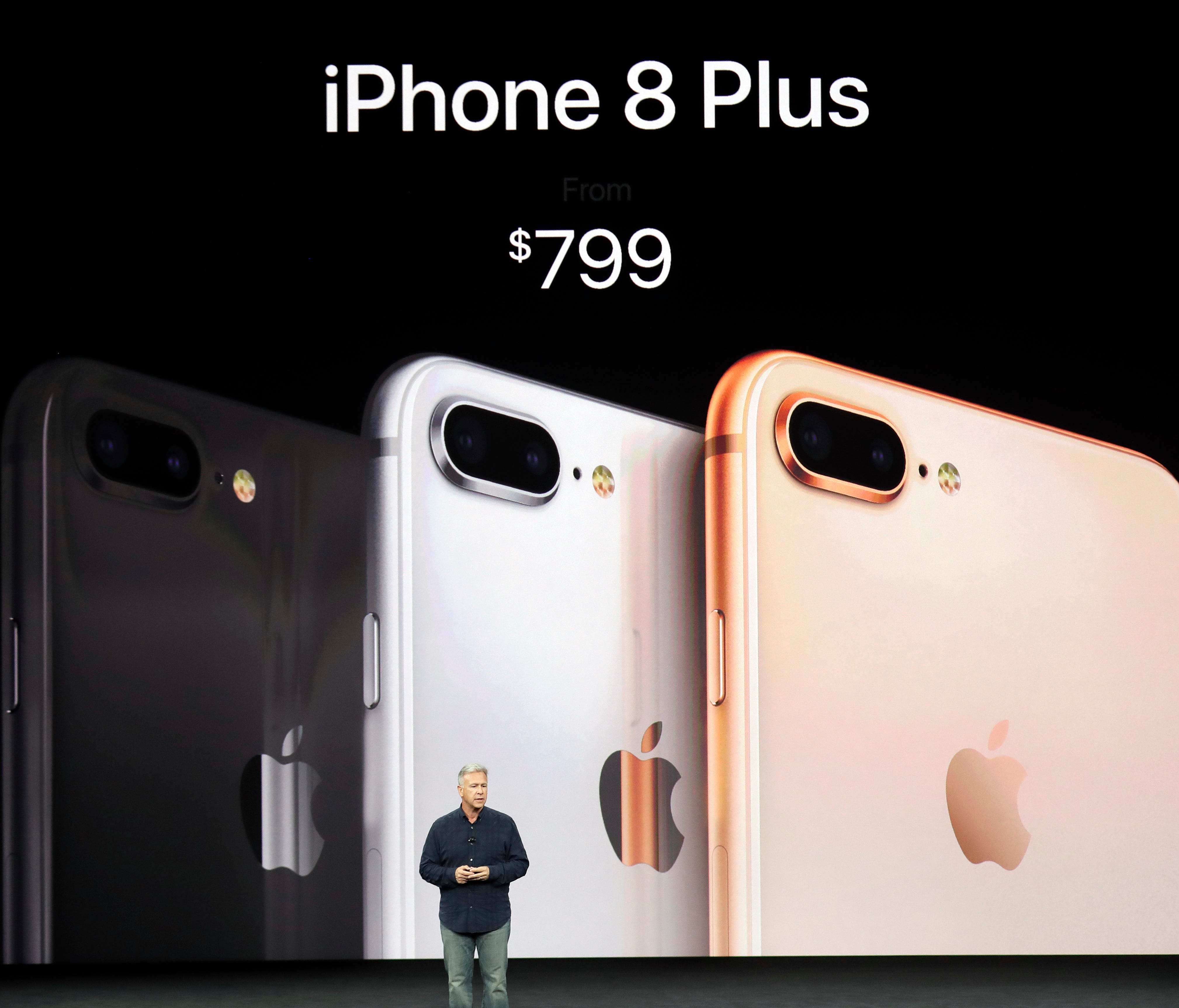 Phil Schiller, Apple's senior vice president of worldwide marketing talks about pricing for the new iPhone 8 Plus.