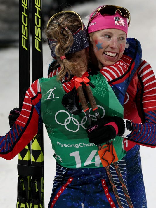 Winter Olympics Kikkan Randall Jessie Diggins Make History With Gold