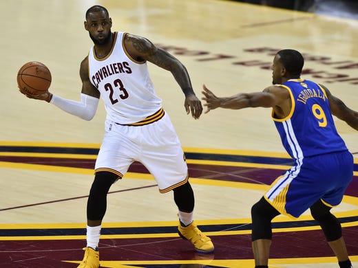 June 9, 2017: LeBron James passes the ball during Game