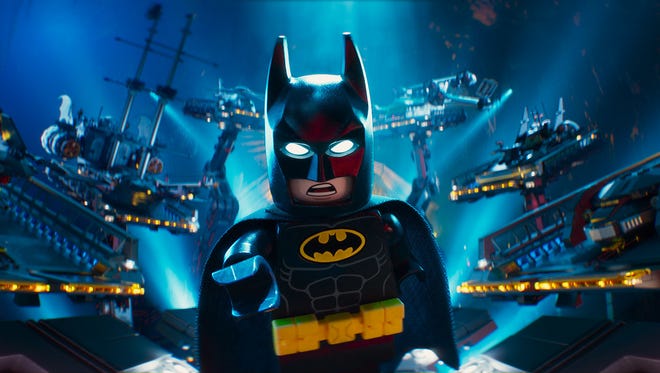 Batman, voiced by Will Arnett, in a scene from "The LEGO Batman Movie."