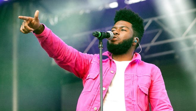 Singer-songwriter Khalid performs to an enthusiastic hometown crowd at the Neon Desert Music Festival 2017 Sunday night in downtown El Paso. 