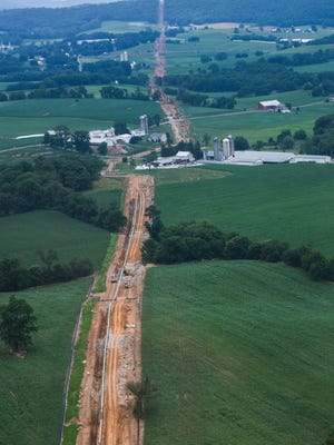 This photo was taken during construction for the Sunoco Mariner East pipeline in July 2017.