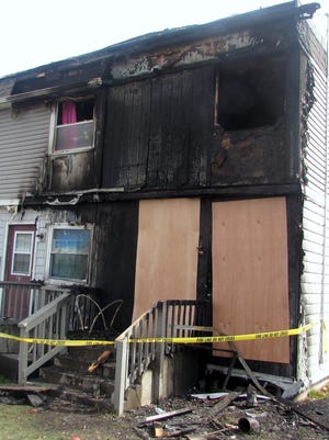 This corner apartment at Heritage Park Apartments in Elmira was damaged by an early Wednesday morning blaze.