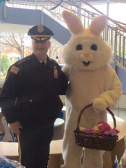 Morris County Sheriff James Gannon and the Easter bunny
