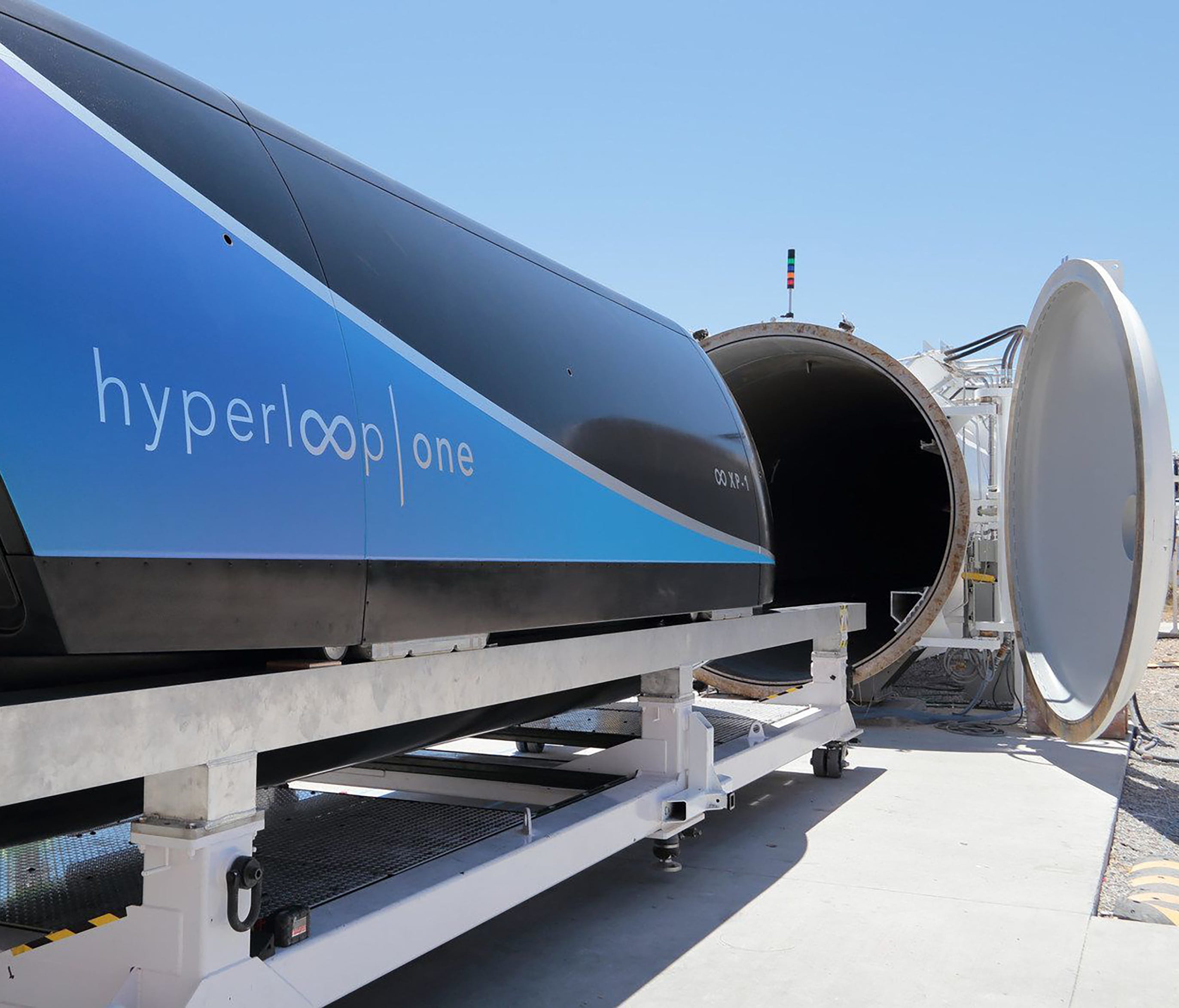 Hyperloop One's test pod hit nearly 200 mph in August 2017 in the Nevada desert.