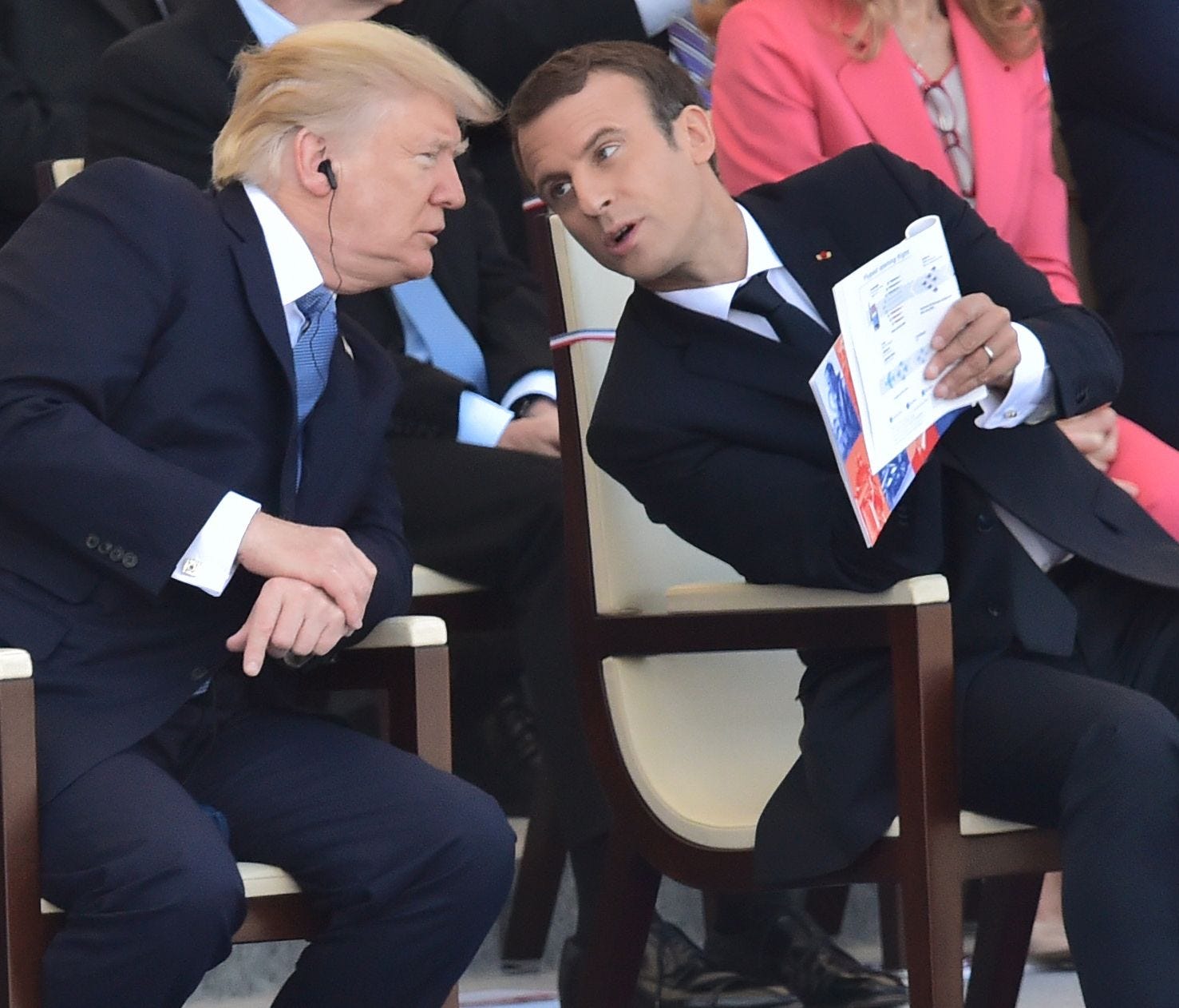 President Trump and French President Emmanuel Macron in Paris on July 14, 2017.
