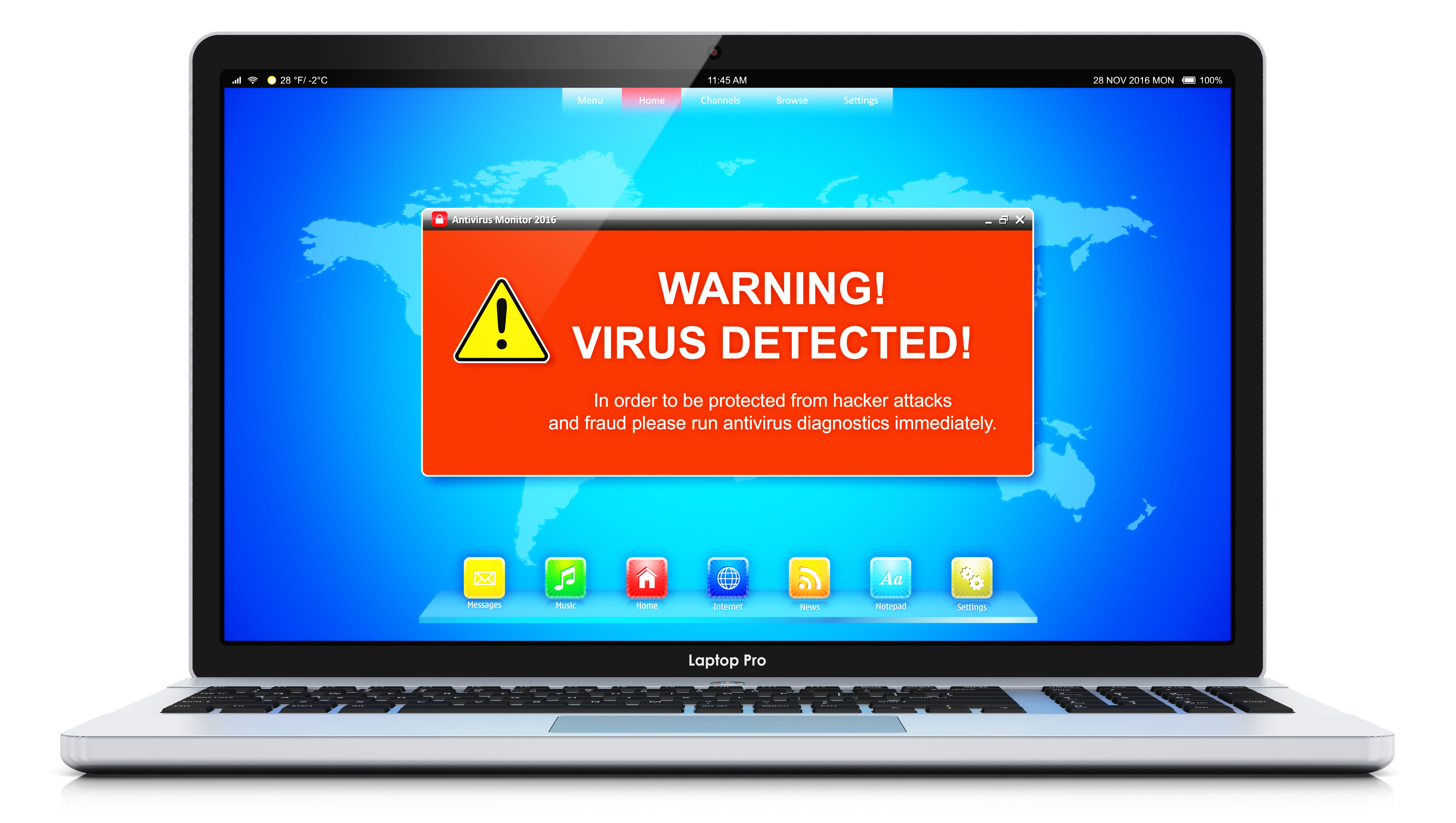 Computer How do get rid a pop-up warning viruses?