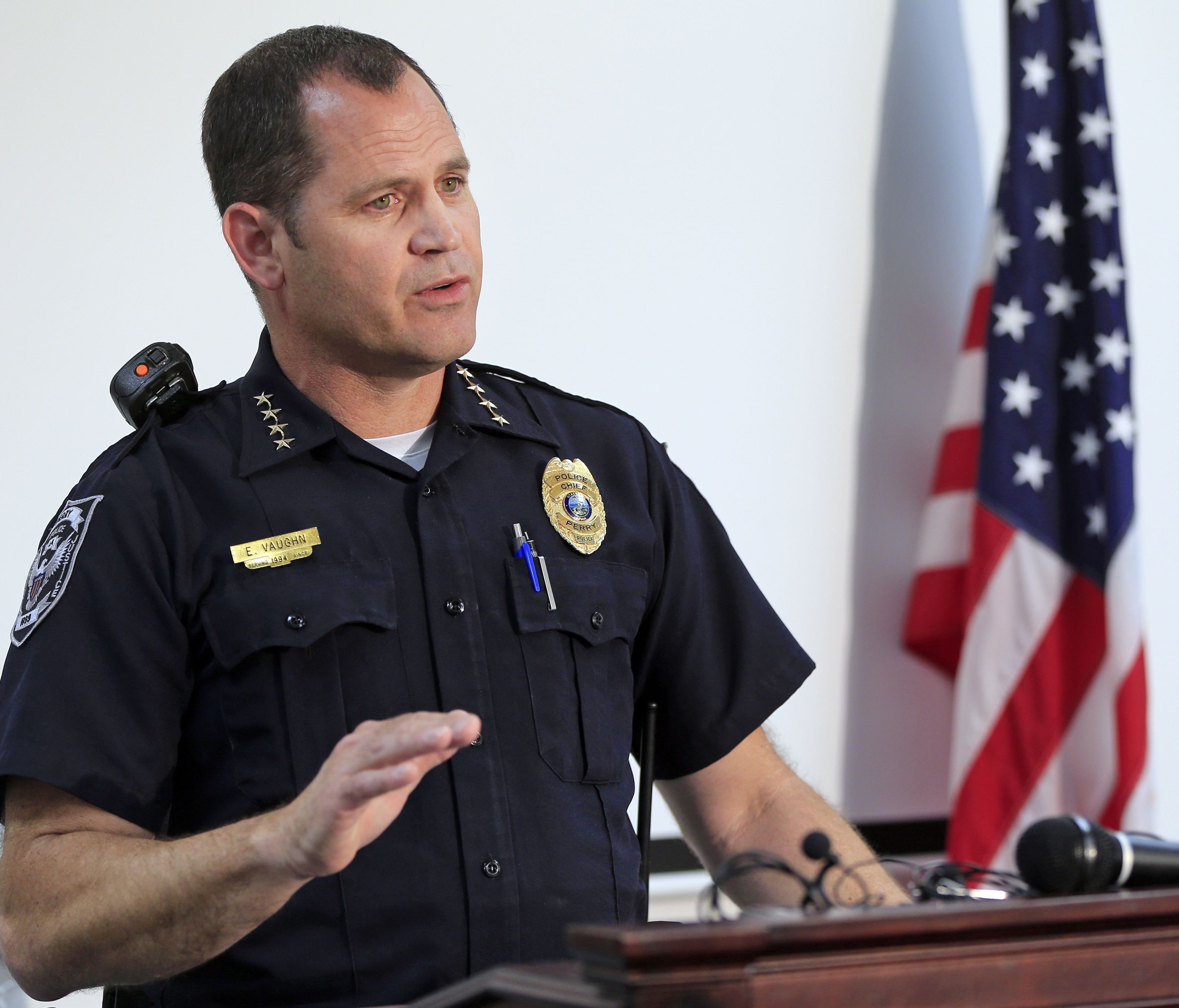 Perry Police Chief Eric Vaughn give details on additional arrests in the death of Sixteen-year-old Sabrina Ray Wednesday, May 31, 2017.