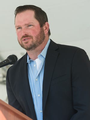 Wholesome Family Farms owner Jay Hill speaks on Monday, January 23, 2017, at an event in Berino, New Mexico announcing investments totaling more than $18 million in public and private money which is expected to create more than 100 new jobs