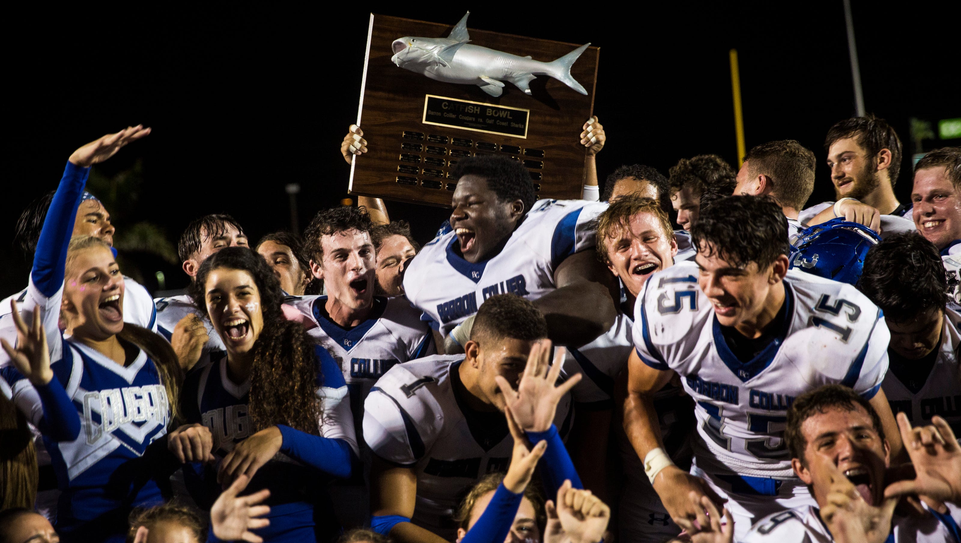 Barron Collier Football Romps Past Gulf Coast To Win Catfish Bowl