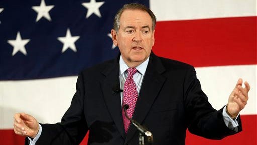 Former Arkansas Republican Gov. Mike Huckabee, speaking at a  Republican leadership summit in Nashua, N.H., on April 18, 2015,  joined a crowded field for the 2016 Republican presidential nomination on Tuesday, May 5, 2015.