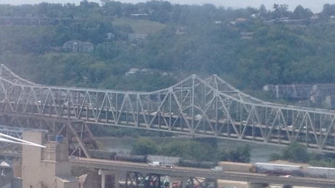 Traffic on the Brent Spence Bridge has been shut down in both directions after a crash.