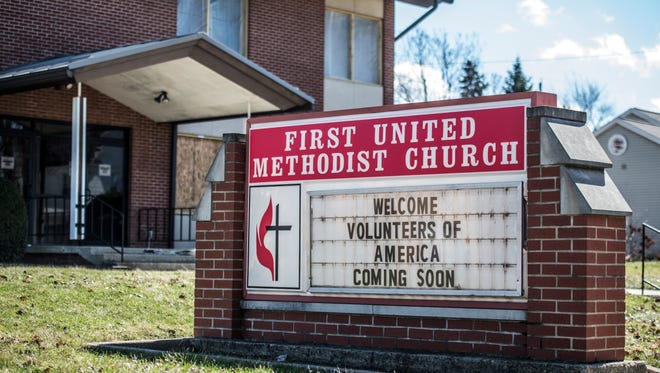 The front of the Volunteers of America Fresh Start Recovery Center, 313 S. Meridian St., is seen Tuesday, March 6, 2018.