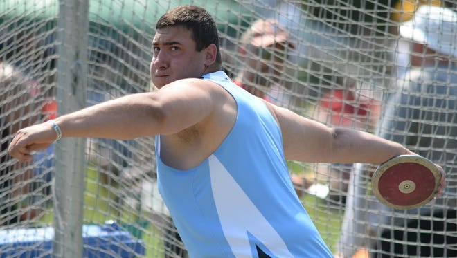 Parsippany Hills' Justin Gurth throws the discus during the NJSIAA Meet of Champions at Northern Burlington Regional High School, Saturday, June 9, 2017.