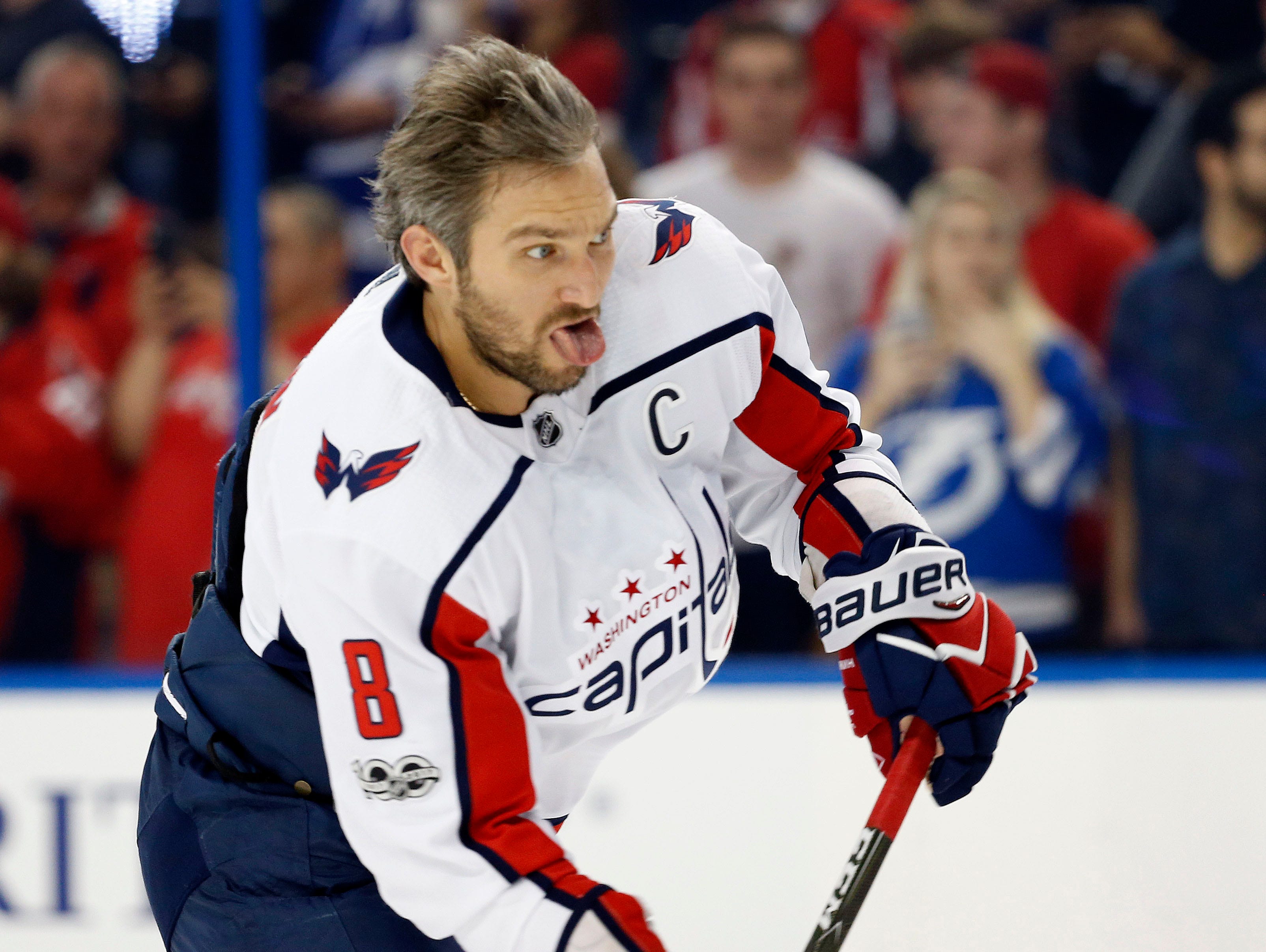 Washington Capitals left wing Alex Ovechkin has eight goals this season.