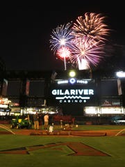 The Diamondbacks played the Colorado Rockies in a special patriotic game on Saturday, July 1, 2017. A firework display followed the game.