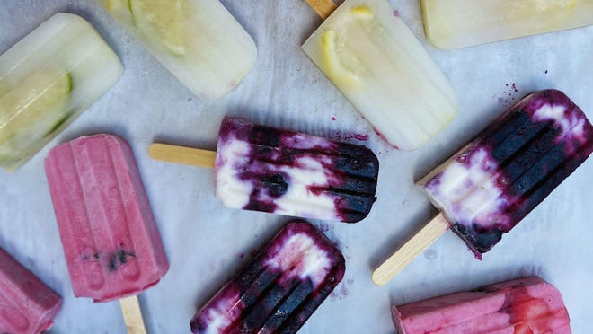 Use purees of fruit, cream, yogurt or simply juice and herbs to make these pretty homemade ice pops.