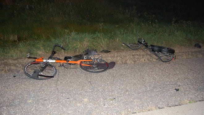 The bicycles photographed after the crash on State 29 in Withee.