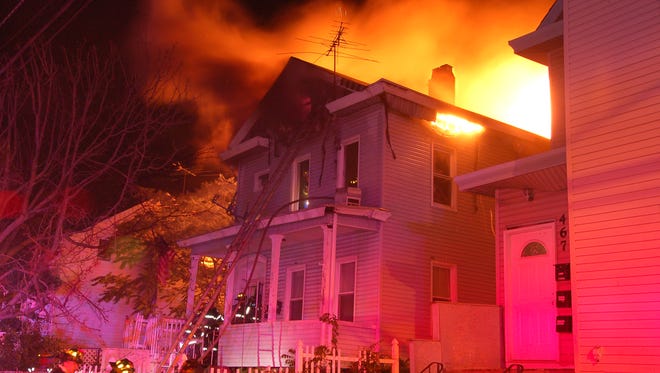 A late night fire in Paterson displaced six.