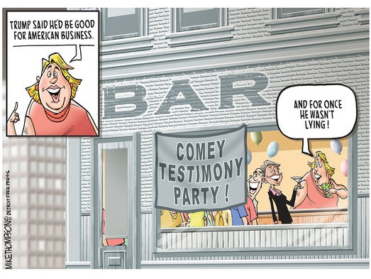 Former FBI director James Comey is testifying before
