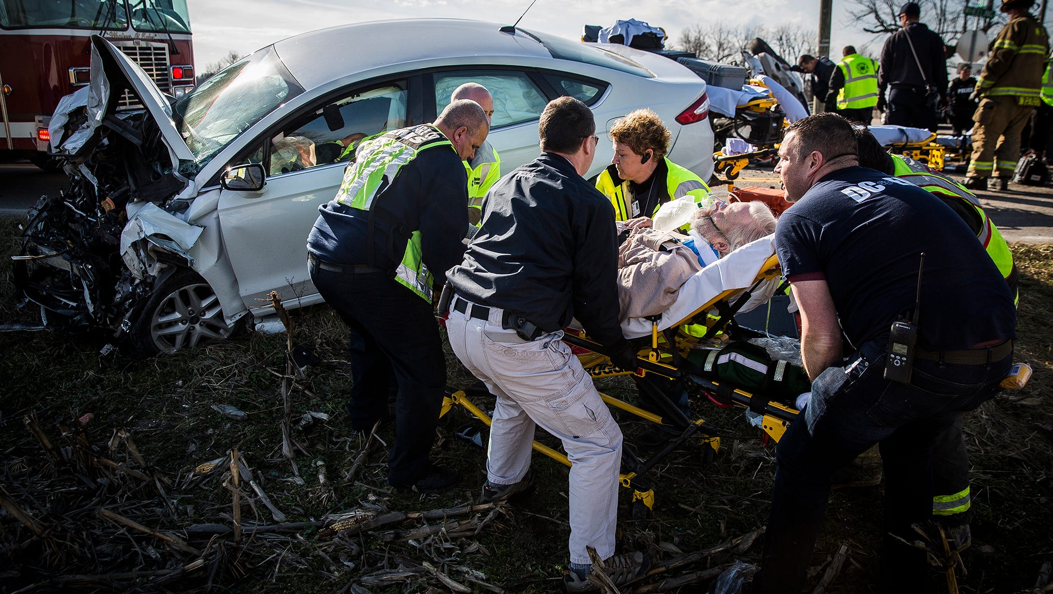 Two dead, three others injured in twovehicle crash near Gaston