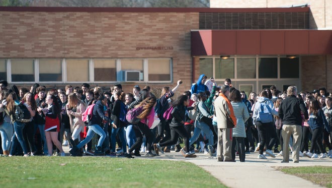More than 100 students walked out of Cherry Hill High School East Tuesday morning in a show of support for AP history teacher, Timothy Locke. Many students contend Locke was disciplined for remarks made about East’s security in the wake of the school shooting in Parkland, Florida.