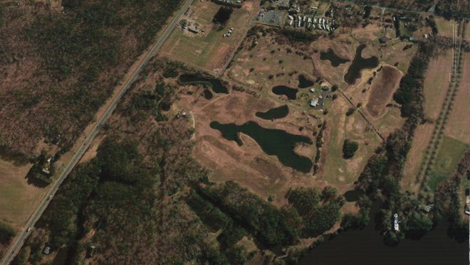 Ariel view of the area around the former Pine Shore Golf off of rt. 611 has been proposed to be turned into a camp ground. Friday, Dec. 23, 2016.