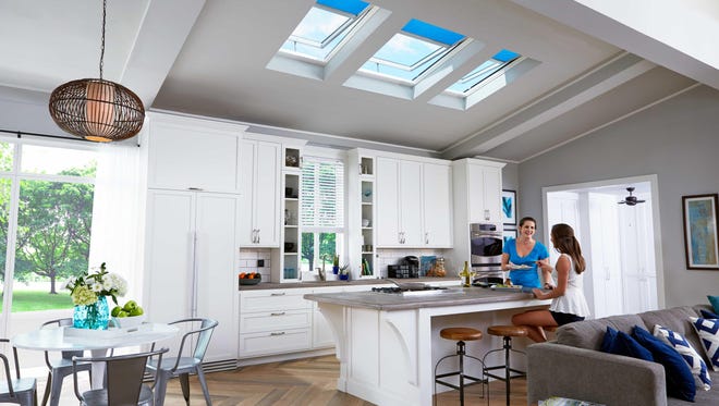 Energy Star-qualified solar powered fresh air skylights brighten your kitchen while venting cooking heat and odors. Solar powered designer blinds add style, light control and even more energy efficiency. Both are operated by a programmable remote control and qualify for a 30 percent federal tax credit, as do installation costs.