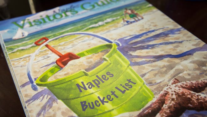 A Naples Visitors guide sits on the Welcome Desk at The Greater Naples Area Chamber of Commerce.