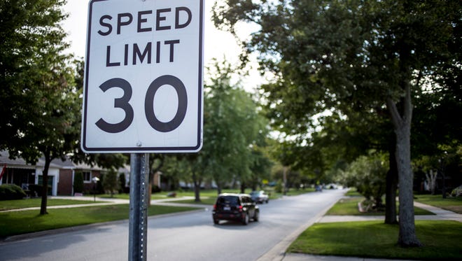A speed limit sign is posted on Court Street in Port Huron. Some speed limits in Port Huron and St. Clair County have not been updated since 1940.