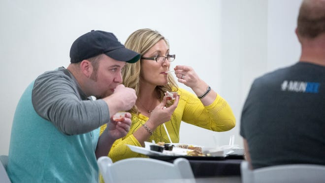 April 9 at the 29th Annual A Taste of Muncie inside Cornerstone Center for the Arts. Attendees sampled dishes from local vendors while raising money for Cornerstone's arts programs.