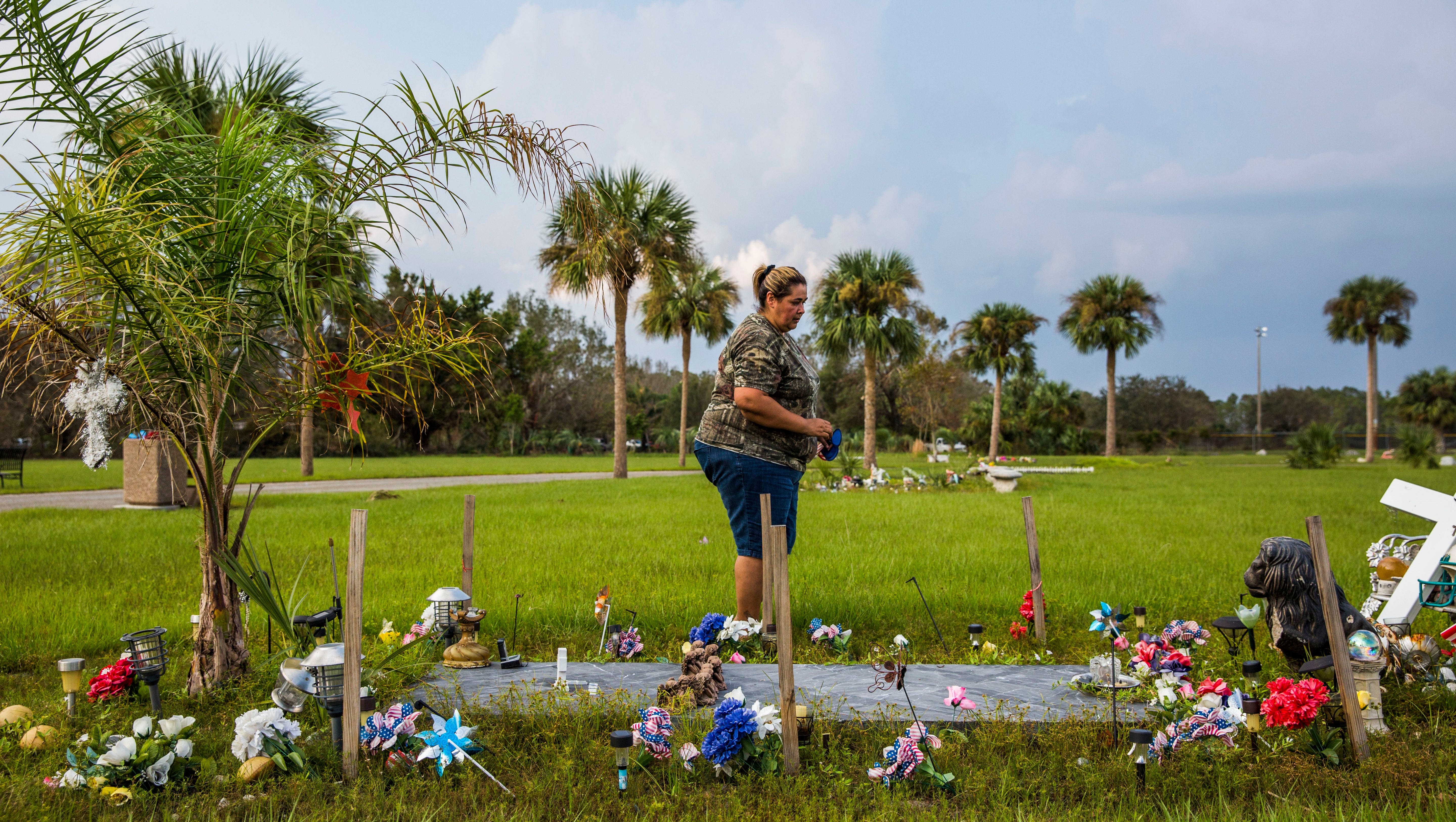 Hurricane Irma flooding at Immokalee cemetery adds to families' grief