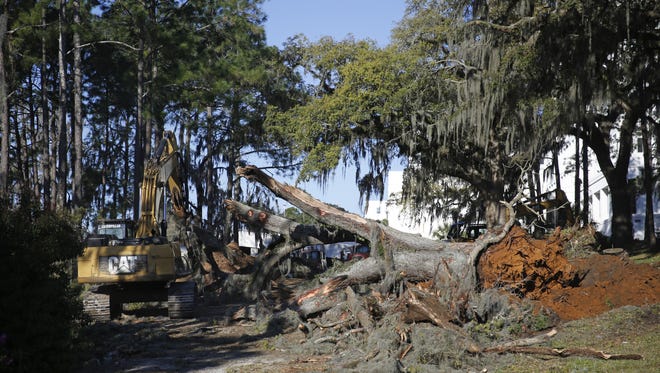 Land clearing begins Wednesday on the block to the north of Bloxham street and west of Gadsden Street to make way for North American Properties' Cascades Project.