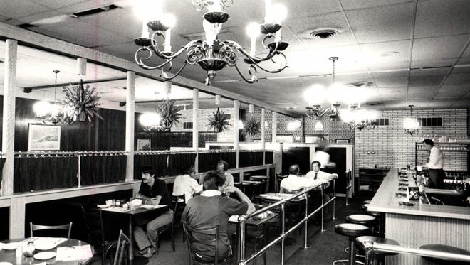 A file photo of the Blue Pointe restaurant on Detroit’s east side as it looked soon after its 1983 opening.