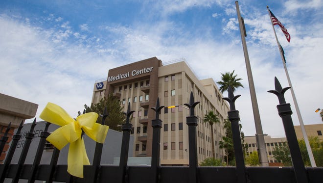Exterior of the Carl T. Hayden Veterans Affairs VA Medical Center in Phoenix May 28, 2014.