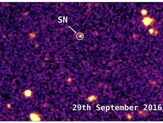 An image taken after the shortly after the explosion