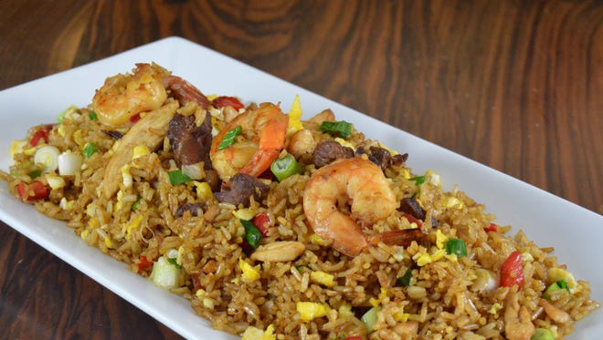 Arroz chaufa de mariscos from Sabor Peruano.