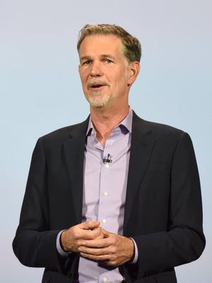 Netflix CEO Reed Hastings gives a keynote address at the CES 2016 Consumer Electronics Show in Las Vegas.