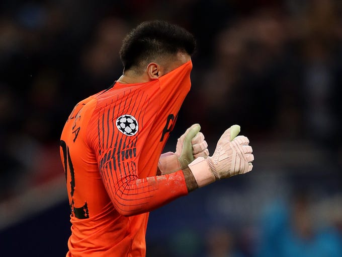 Tottenham's Paulo Gazzaniga overdoes his impersonation