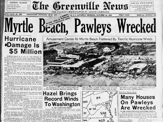 Image result for hurricane 1954 myrtle beach south carolina