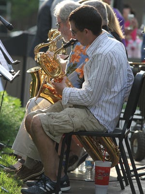 The Indianola Community Jazz Band performs during the Buxton Park Garden Party.