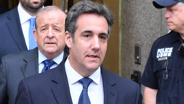 Michael Cohen leaves a federal courthouse in New...