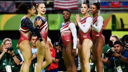 The U.S. women's gymnastics team won a gold medal at the 2016 Rio Olympics.
