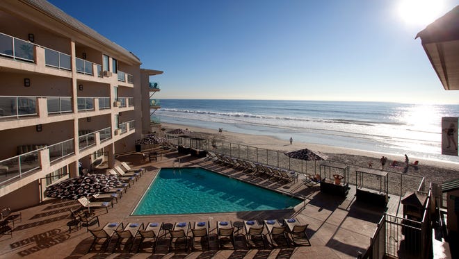 Beach Terrace Inn, Carlsbad | Perfect for: An oceanfront splurge for families or couples in laid-back Carlsbad, north of San Diego. The hotel, an average Best Western in a former life, has a variety of room types, from courtyard views to oversize oceanfront rooms with large balconies. | Pro tip: Check the hotel's Facebook page and website for last-minute specials, such as a 3-nights-for-the-price-of-2 promotion on select dates. | Sample nightly rates: Aug. 5-7, $399; Labor Day weekend, $409; Oct. 11-13, $279. | Details: 800-433-5415, beachterraceinn.com.