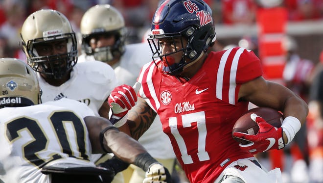Ole Miss tight end Evan Engram is on pace to surpass his stats from last season pretty soon.