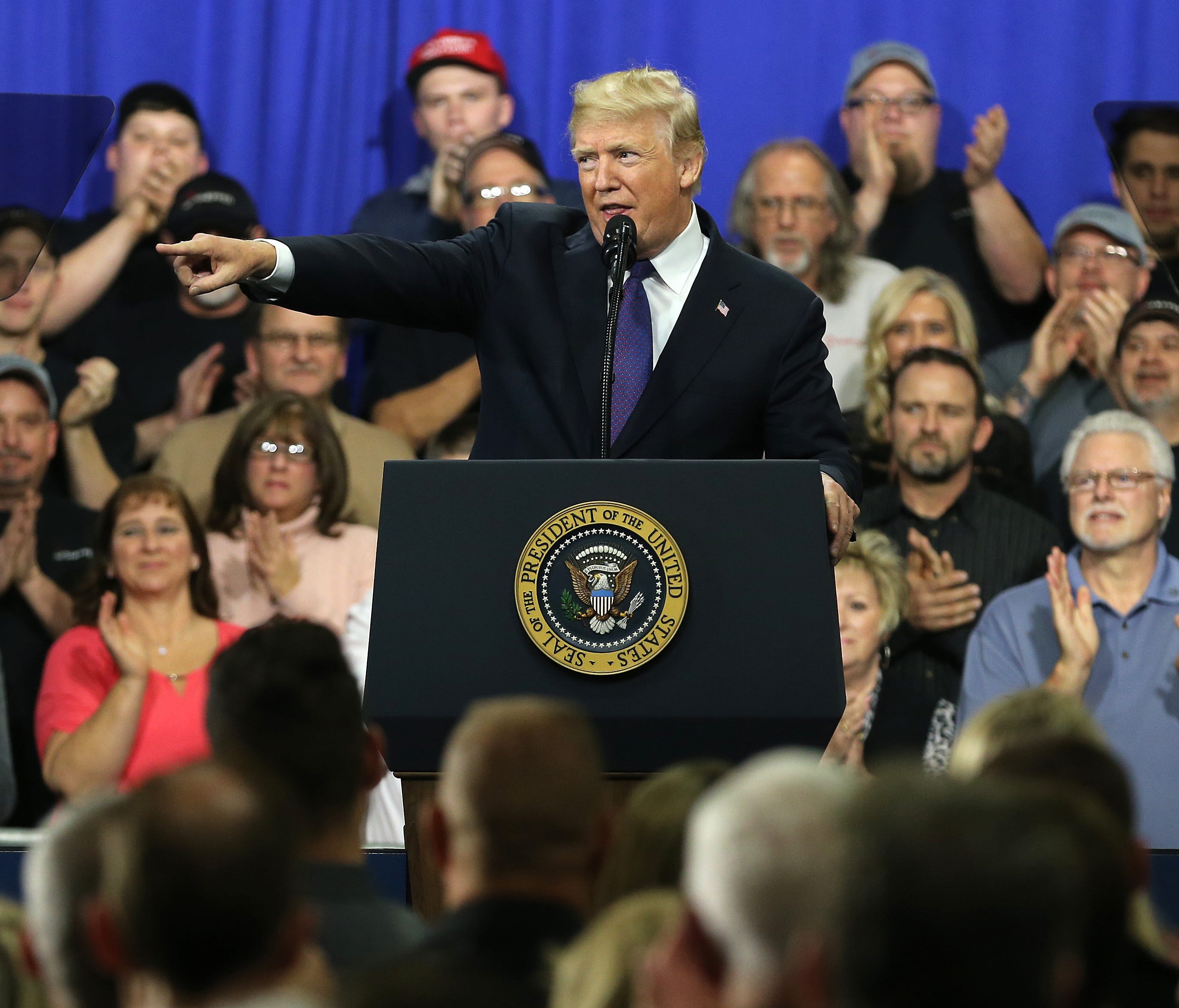 President Trump in Blue Ash, Ohio, on Feb. 5, 2018.