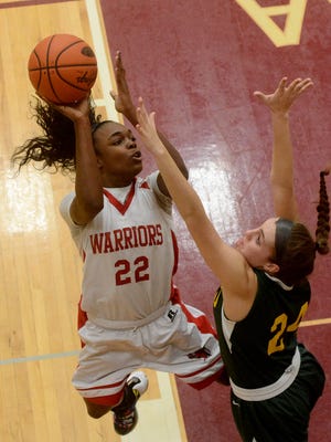 Jaden Walker, 22, and the Susquehannock Warriors are the only York-Adams girls' basketball team to have already sewn up an outright division championship. YORK DISPATCH FILE PHOTO