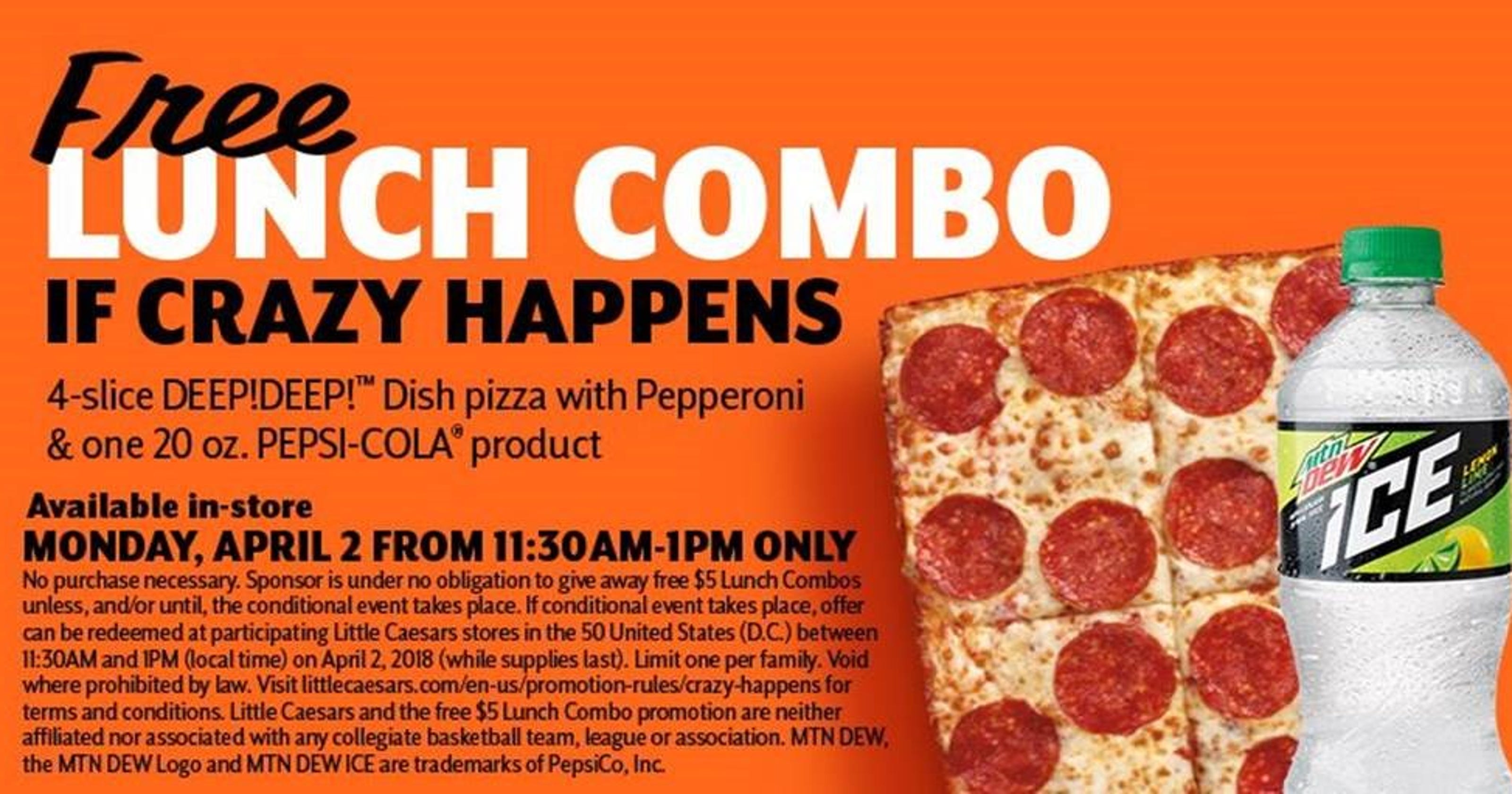 Free Little Caesars pizza for everyone after NCAA upset What to know