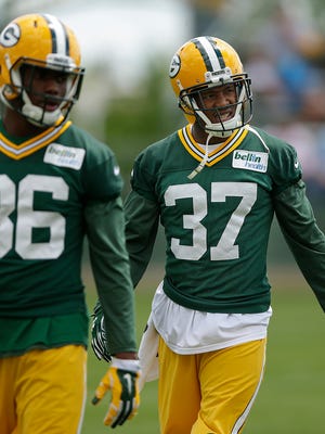Green Bay Packers cornerback Sam Shields (37) during Organized Team Activities at Ray Nitschke Field.